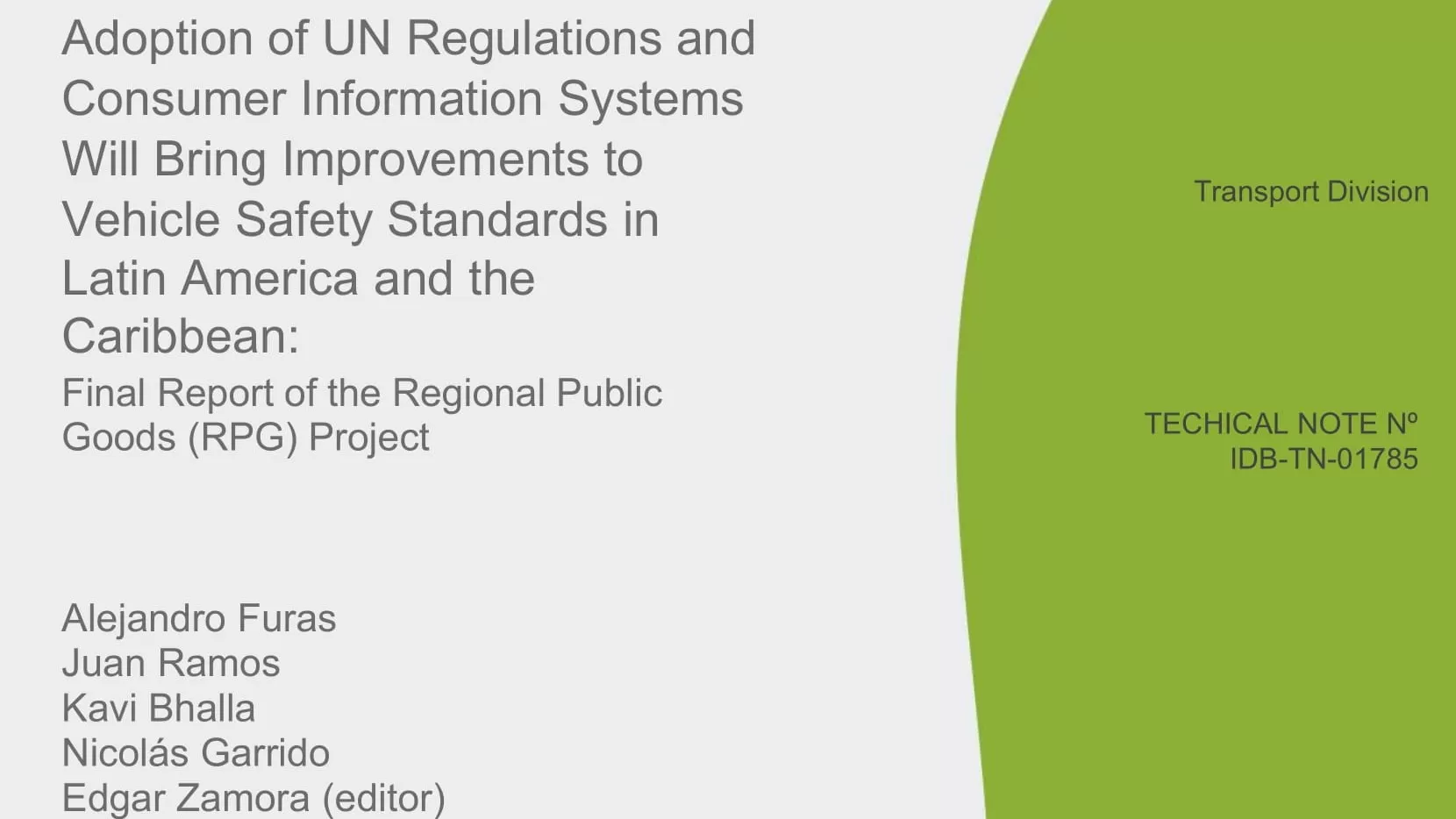 Adoption of UN Regulations and Consumer Information Systems