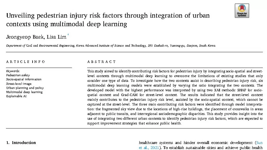Unveiling pedestrian injury risk factors through integration of urban contexts using multimodal deep learning_Page1