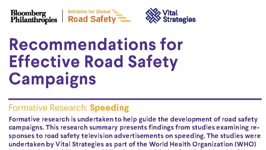 Guide- Recommendations for effective speeding campaign