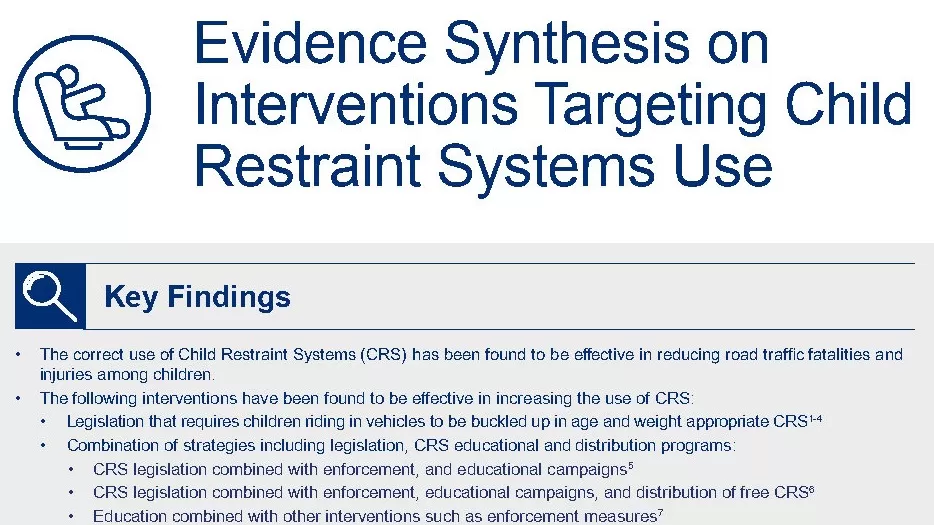 Evidence Synthesis on Interventions Targeting Child Restraint Systems ...